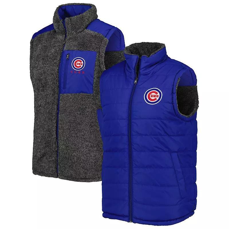 Mens G-III Sports by Carl Banks Royal/Charcoal Chicago Cubs Power Hitter Reversible Full-Zip Vest Product Image