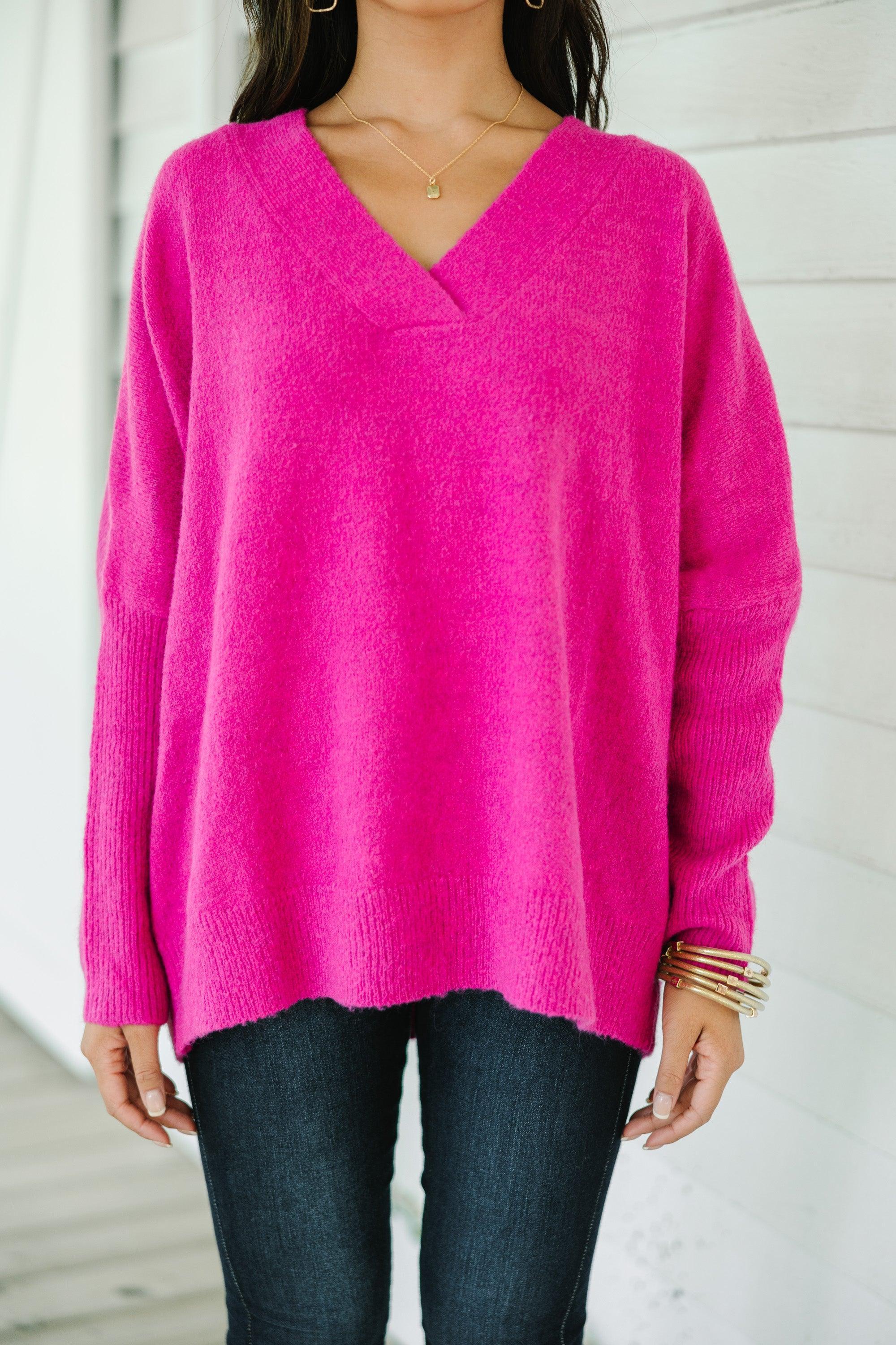 Exactly What You Want Orchid Pink Sweater Female Product Image