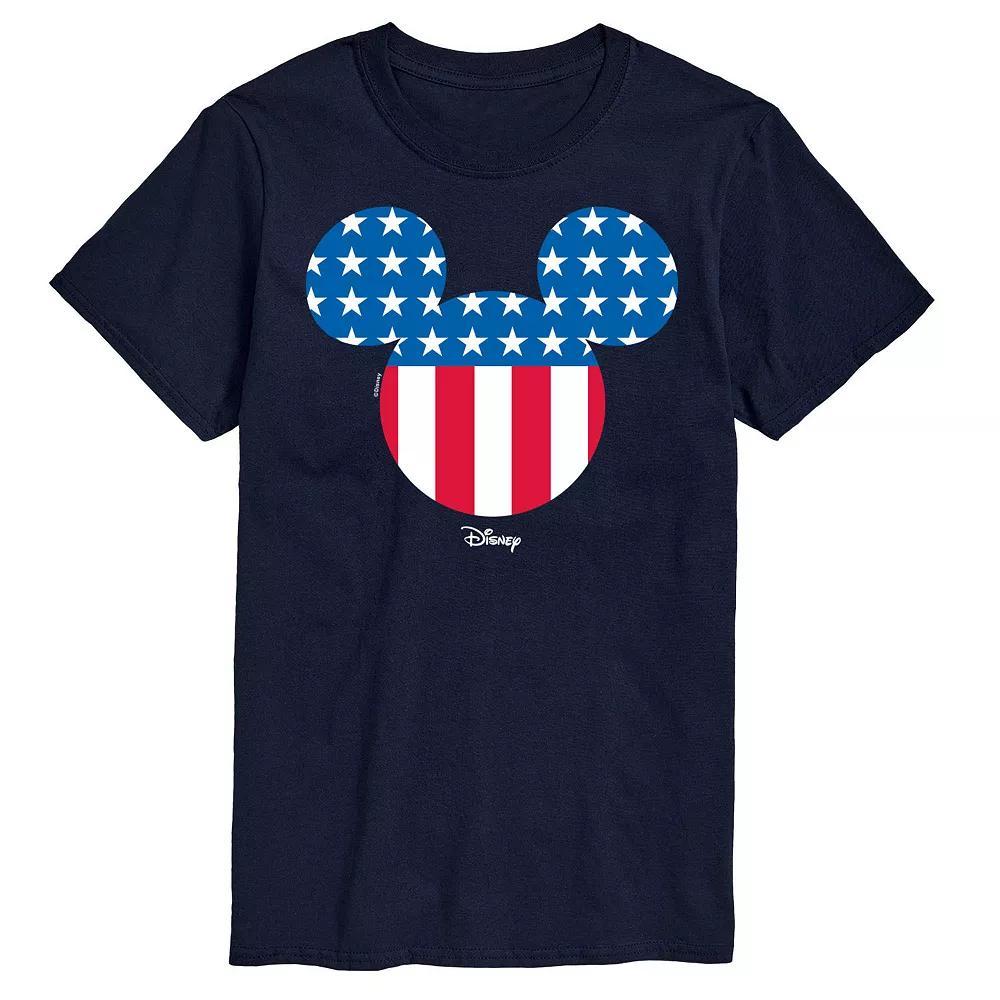 Disneys Mickey Mouse Mens Silhouette Graphic Tee Blue Product Image
