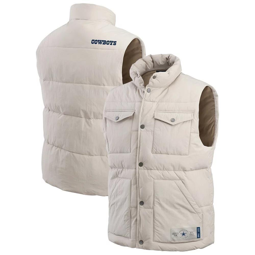Men's Darius Rucker Collection by Fanatics Tan Dallas Cowboys Puffer Full-Snap Vest, Size: Medium, Team Product Image