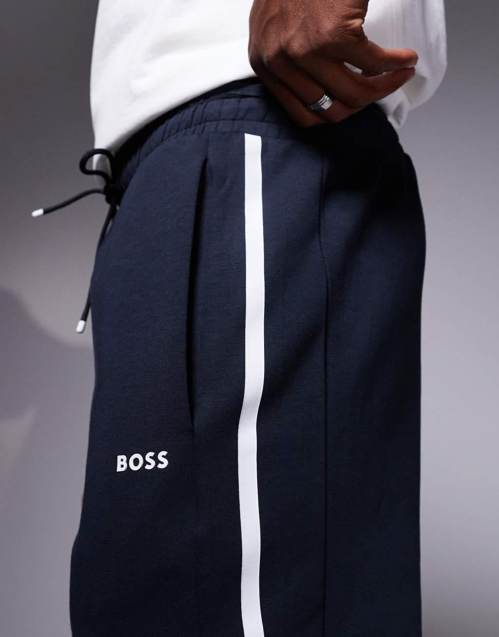 BOSS Green Hadiko cuffed sweatpants regular fit in navy - part of a set Product Image