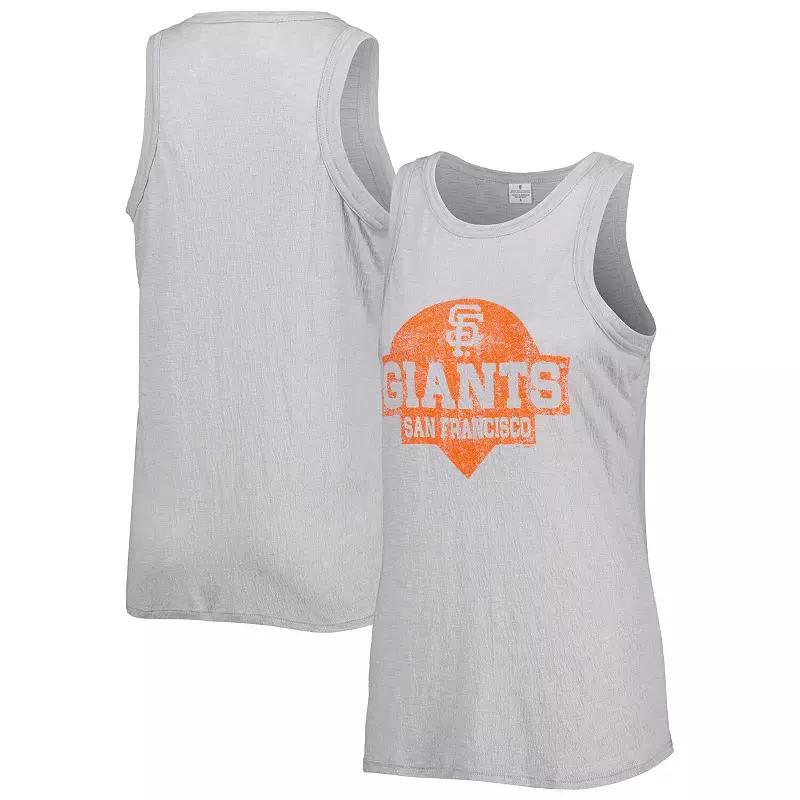 Women's Soft as a Grape Gray San Francisco Giants Tri-Blend Tank Top, Size: 2XL, Grey Product Image