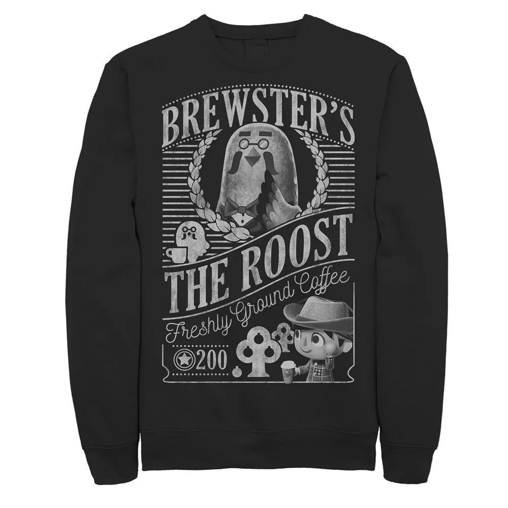 Big & Tall Animal Crossing Brewster's The Roost Fleece Sweatshirt, Men's, Size: 3XL, Black Product Image