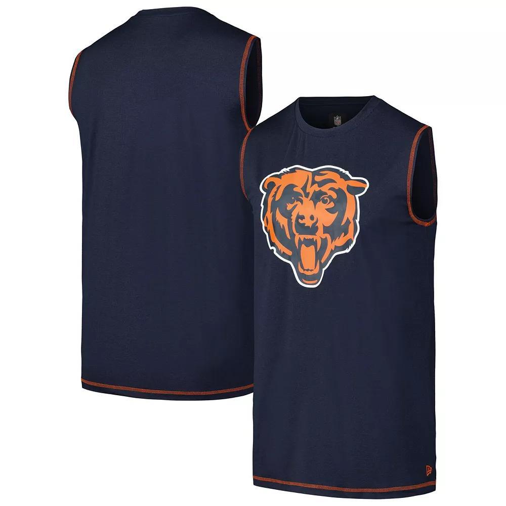 Men's New Era Navy Chicago Bears Tank Top, Size: Medium, Blue Product Image