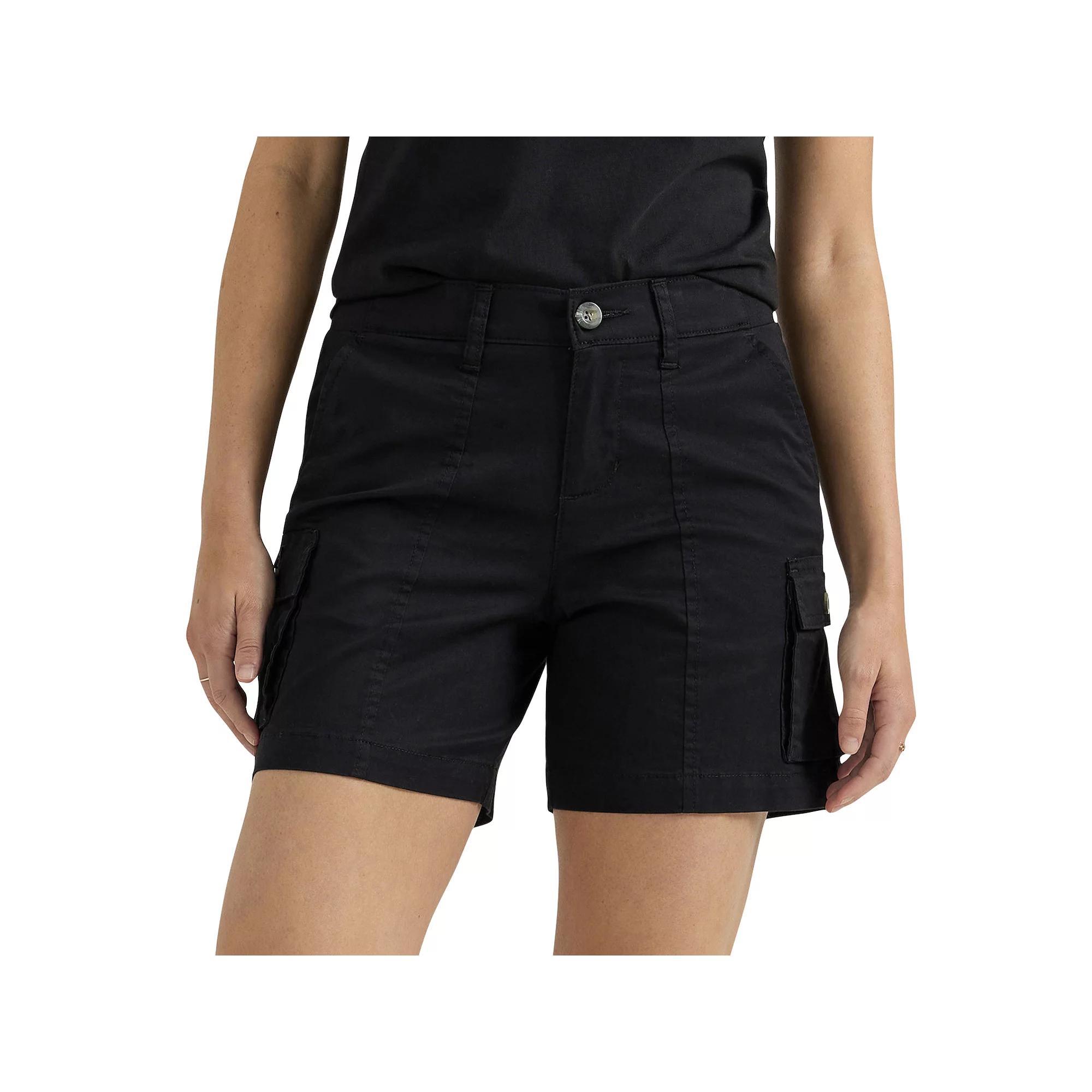 Women's Lee® Ultra Lux FLEX TO GO Cargo Shorts, Size: 14, Black Product Image