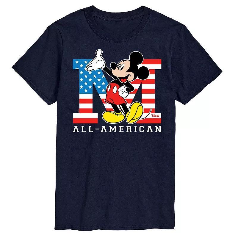 Disney's Mickey Mouse Men's Flag Graphic Tee, Size: Medium, Gray Product Image