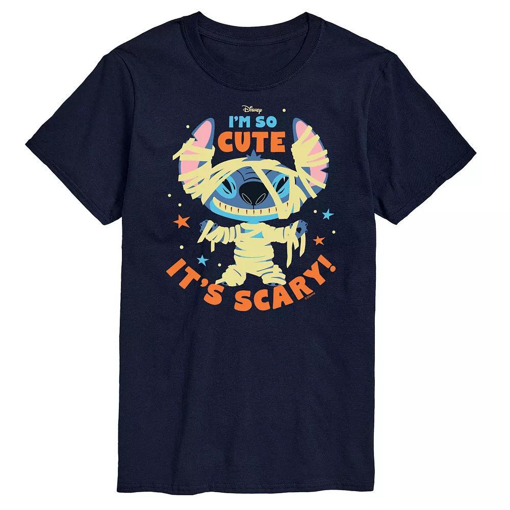 Disney's Lilo & Stitch Men's So Cute Its Scary Tee, Size: Medium, Blue Product Image