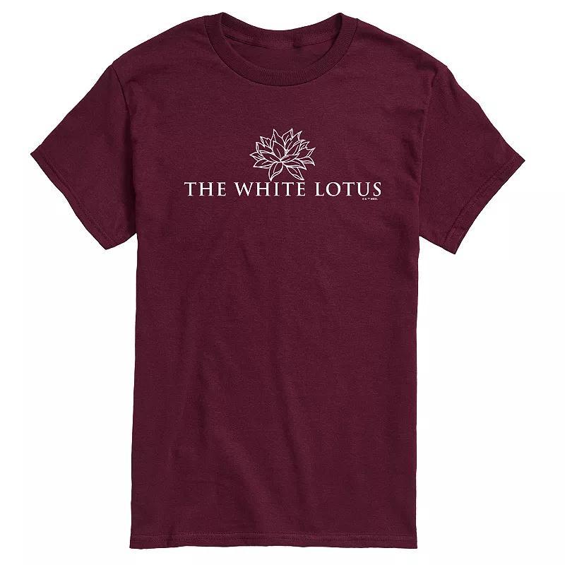 Mens White Lotus Logo Graphic Tee Grey Blue Product Image