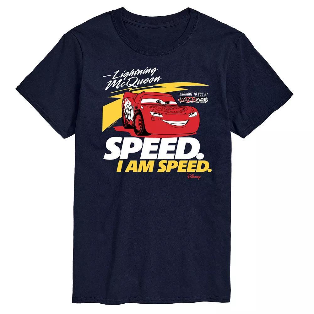 Disney / Pixar's Lightening McQueen Cars Men's Speed I am Speed Graphic Tee, Size: Small, Blue Product Image