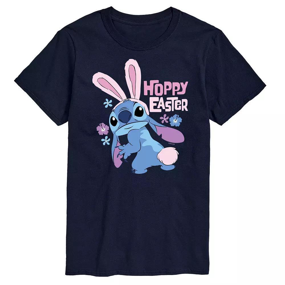 Disneys Lilo & Stitch Mens Hoppy Easter Tee Graphic Tee Blue Product Image