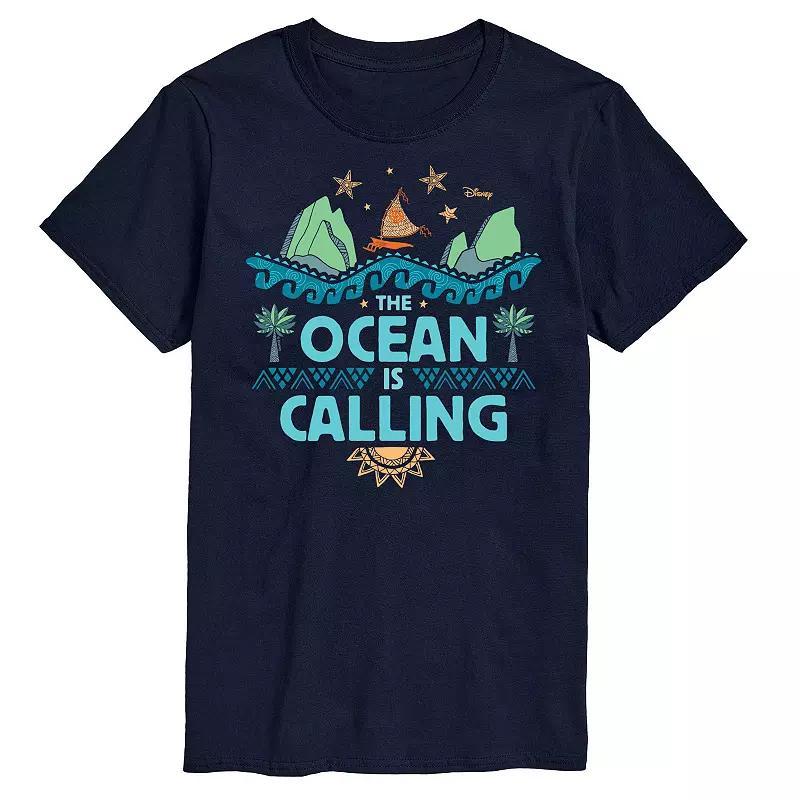 Disney's Moana Men's The Ocean Is Calling Graphic Tee, Size: Medium, Blue Product Image
