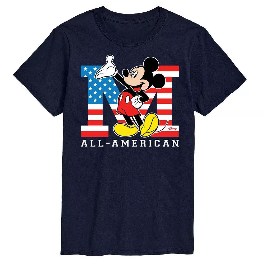 Disney's Mickey Mouse Men's Flag Graphic Tee, Size: Medium, Gray Product Image