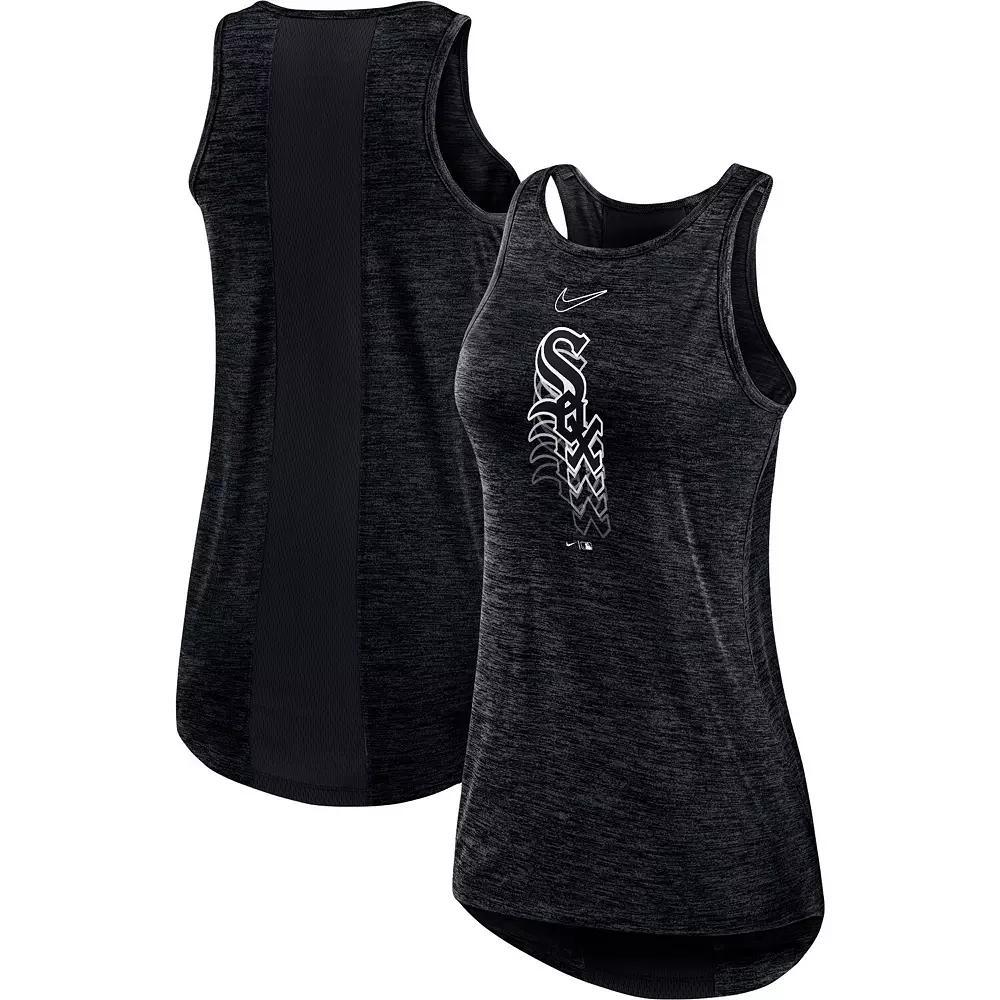 Women's Nike Black Chicago White Sox Logo Fade High Neck Performance Tank Top, Size: Medium Product Image