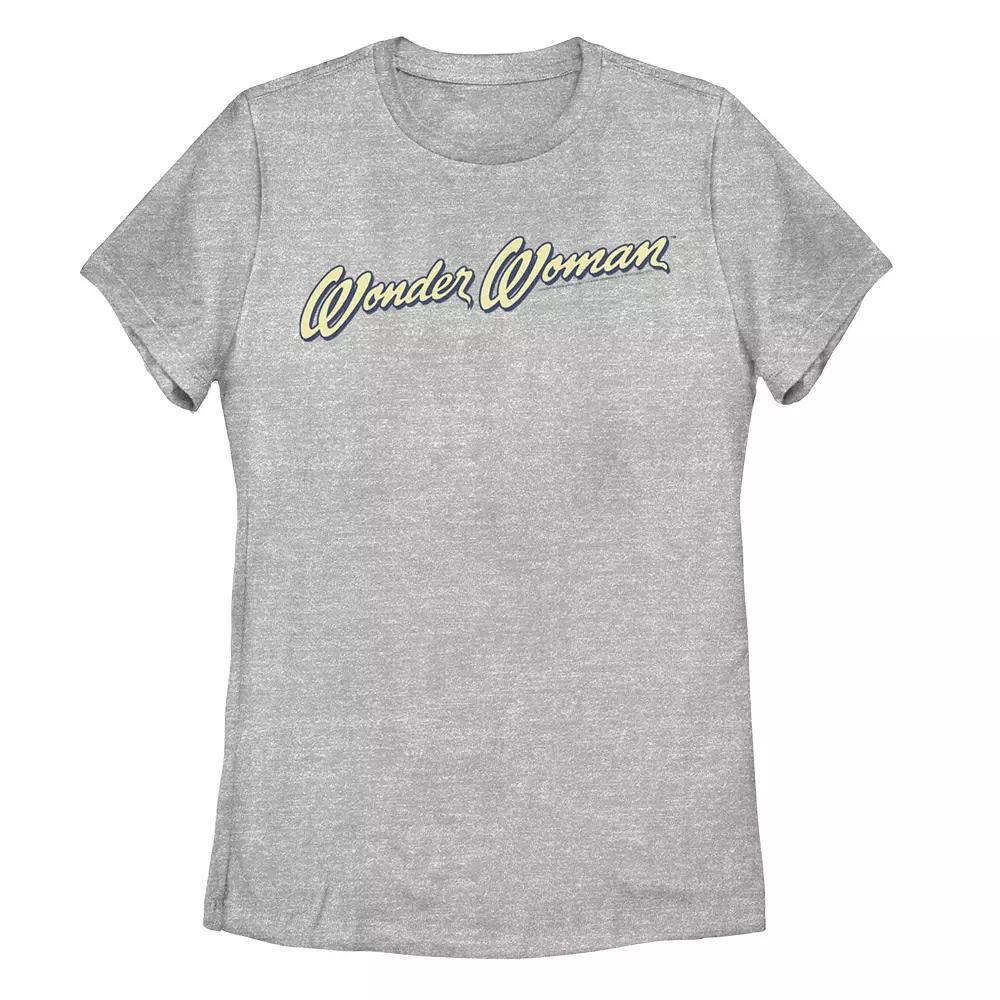 Juniors' DC Comics Wonder Woman Vintage Logo Graphic Tee, Girl's, Size: Large, Athletic Grey Product Image
