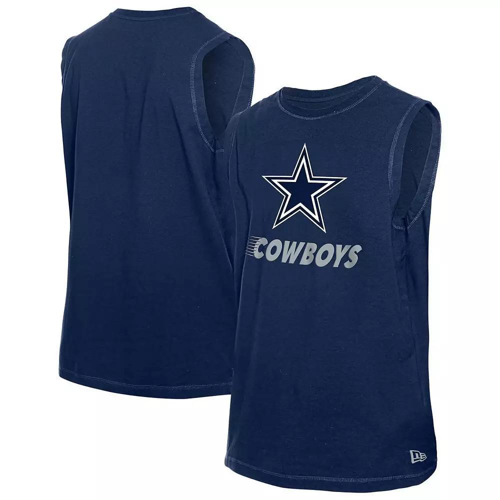 Men's New Era Navy Dallas Cowboys Leisure Collection Muscle Tank Top, Size: Medium, Blue Product Image