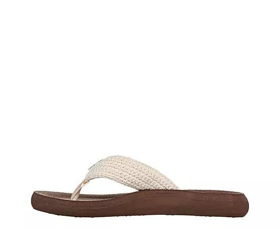 Skechers Relaxed Fit® Cali® Asana Valley Chic! Women's Thong Sandals, Size: 6, Natural Product Image