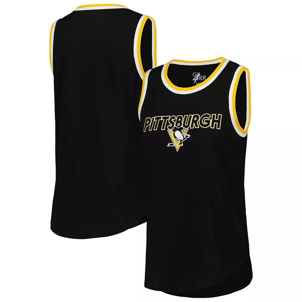 Women's G-III 4Her by Carl Banks Black Pittsburgh Penguins Strategy Tank Top, Size: Medium Product Image