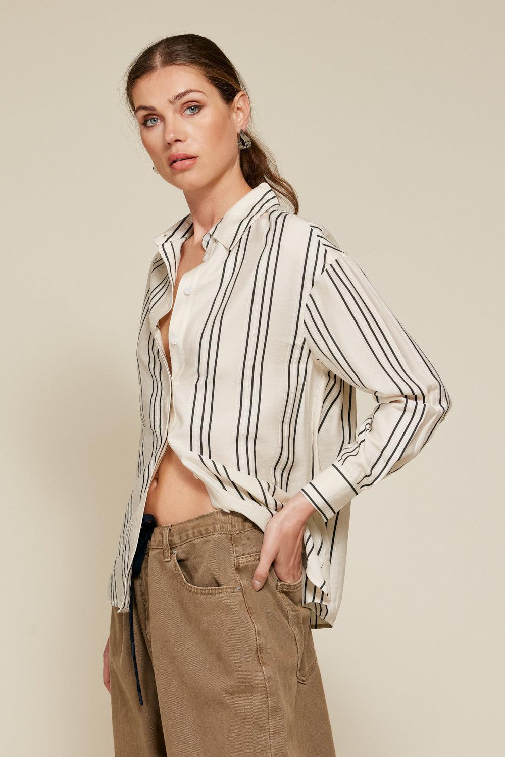 FINAL SALE Line & Dot | Freddie Striped Button Down Shirt Product Image
