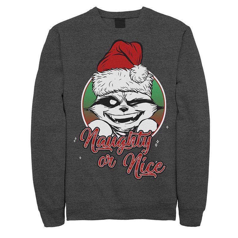 Men's Marvel Guardians of the Galaxy Naughty Or Nice Sweatshirt, Size: Medium, Grey Heather Product Image