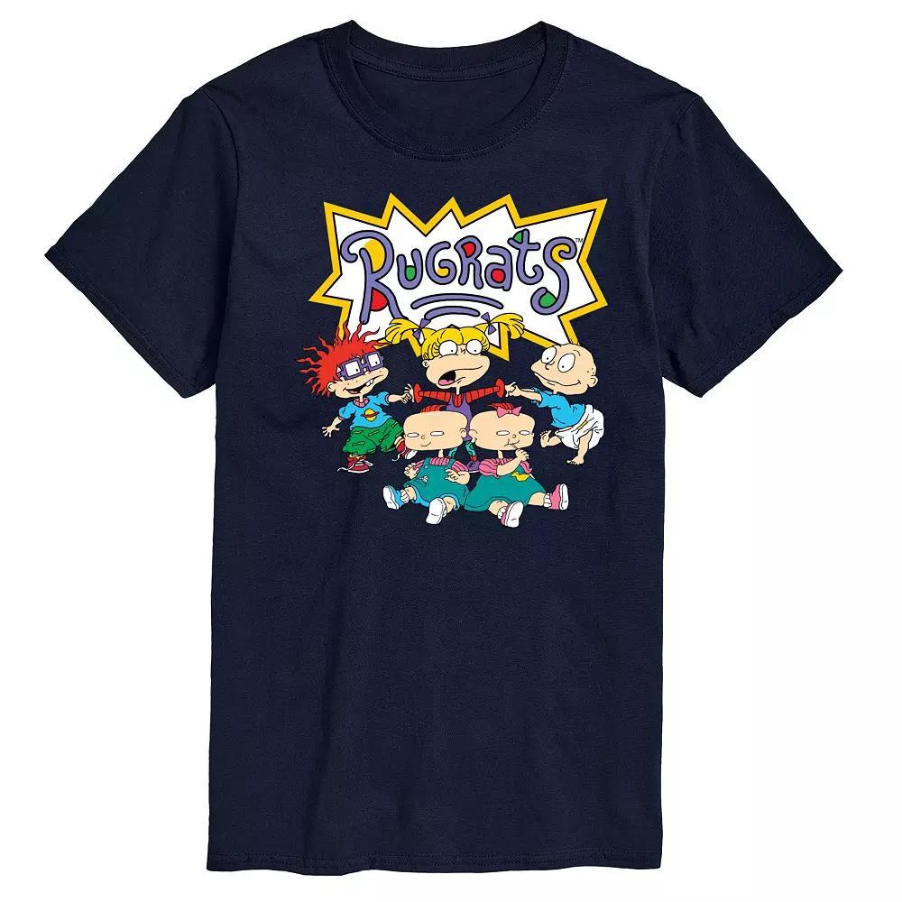 Mens Rugrats Group Shot Graphic Tee Grey Green Product Image