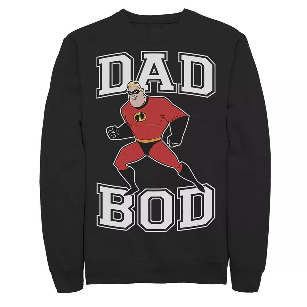 Disney / Pixar's The Incredibles Mr. Incredible Men's Dad Bod Portrait Sweatshirt, Size: XXL, Black Product Image