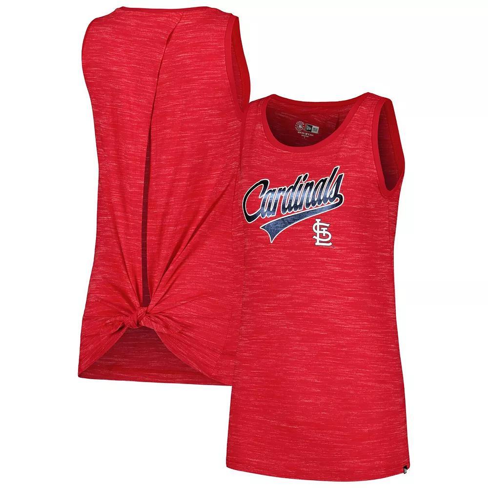 Women's New Era Red St. Louis Cardinals Space-Dye Active Tank Top, Size: Small Product Image