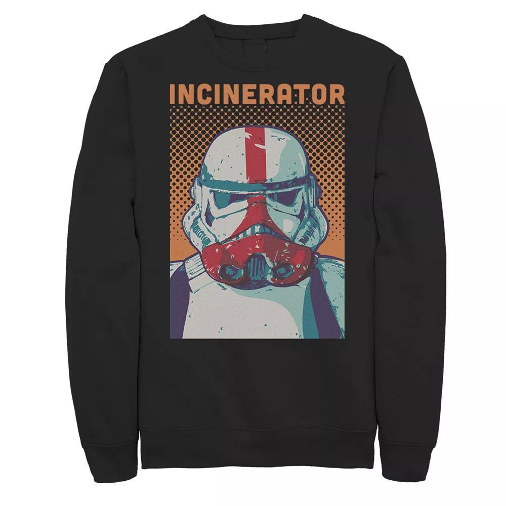 Men's Star Wars The Mandalorian Incinerator Trooper Comic Portrait Sweatshirt, Size: Large, Black Product Image