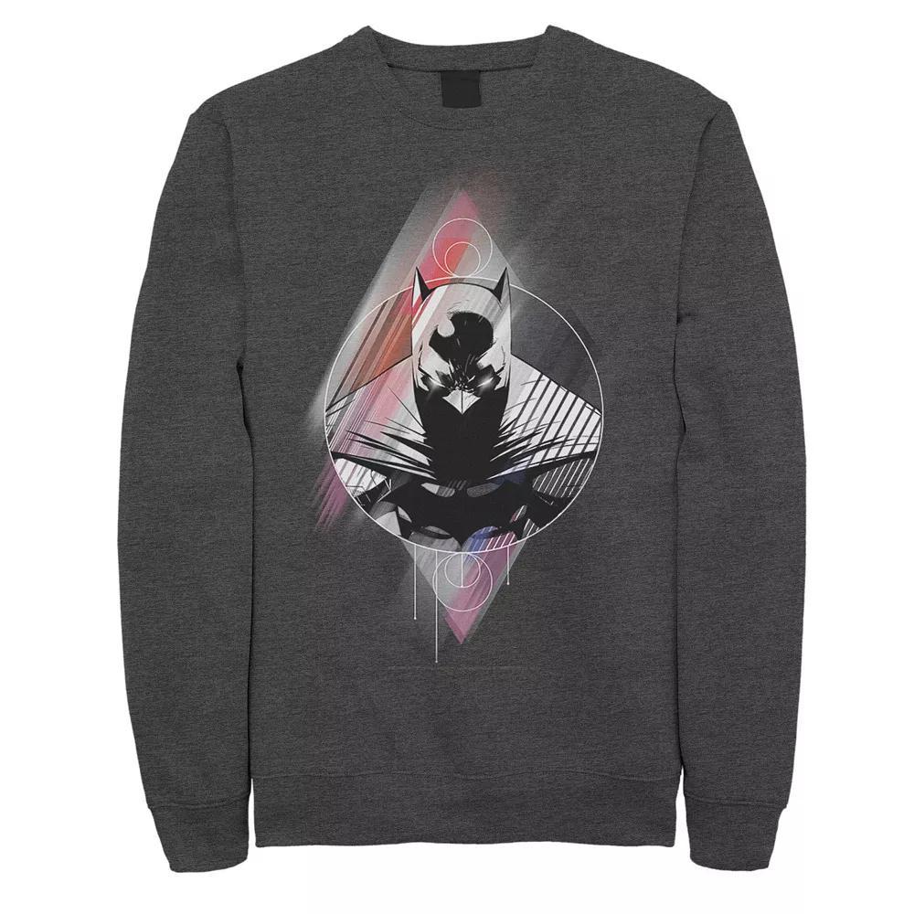 Men's DC Comics Batman Diamond Portrait Poster Sweatshirt, Size: XL, Grey Heather Product Image