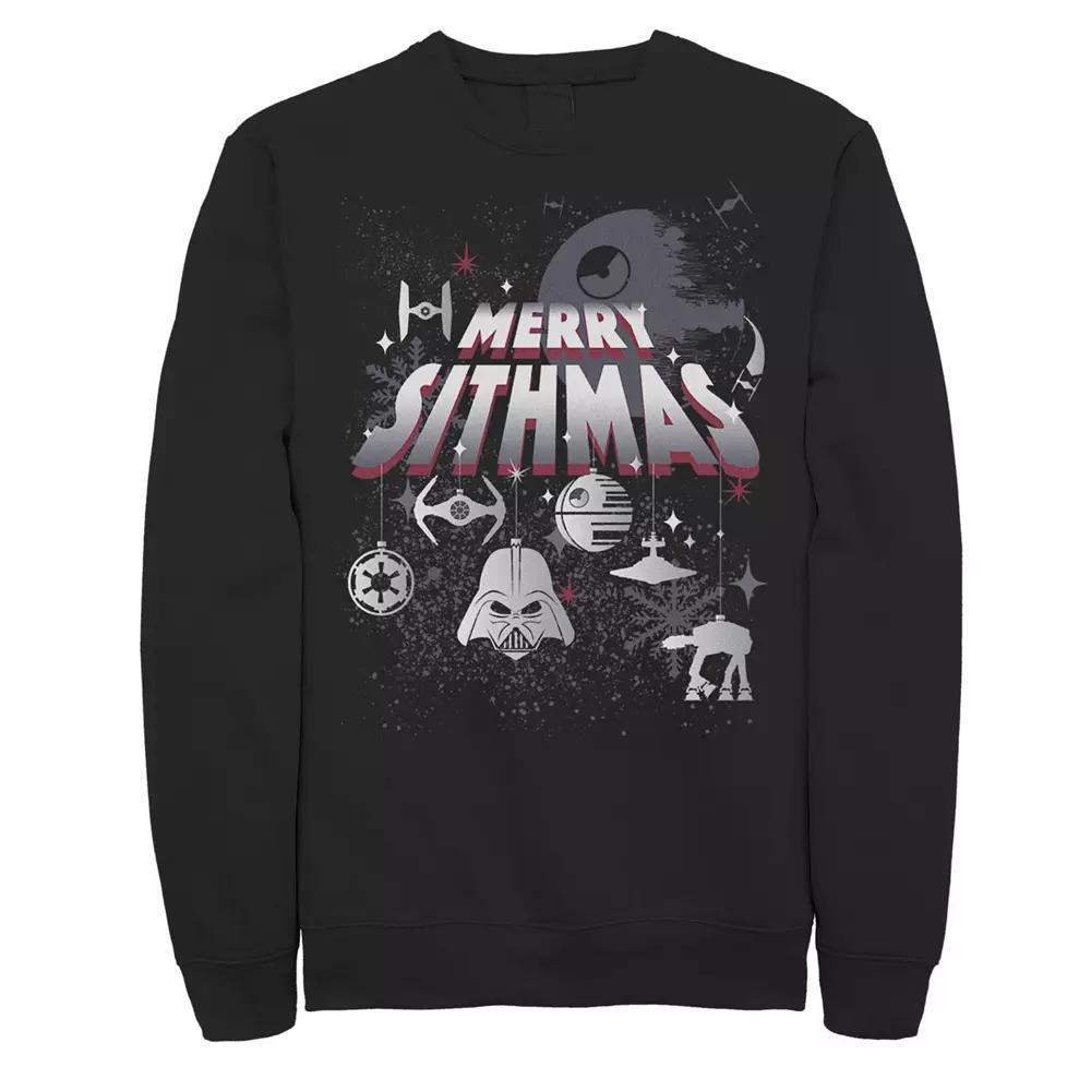 Men's Star Wars "Merry Sithmas" Ornaments Sweatshirt, Size: Medium, Black Product Image