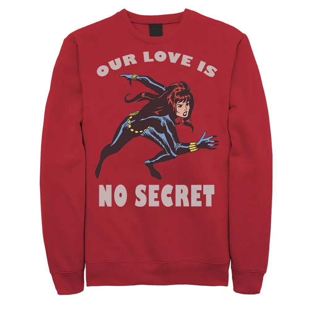 Men's Marvel No Seceret Love Valentines Day Sweatshirt, Size: Large, Red Product Image