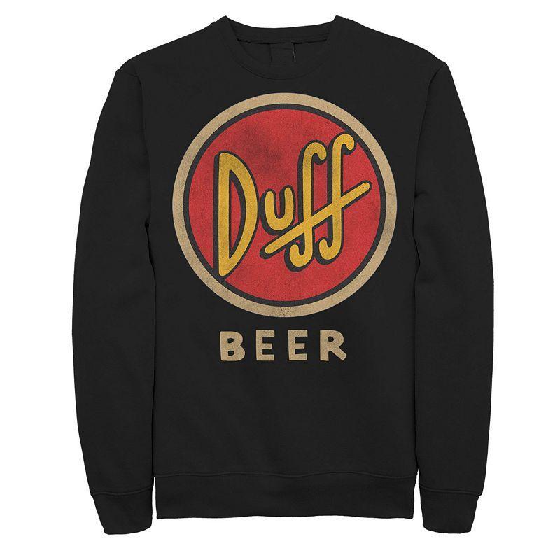 Men's The Simpsons Duff Beer Sweatshirt, Size: Large, Black Product Image
