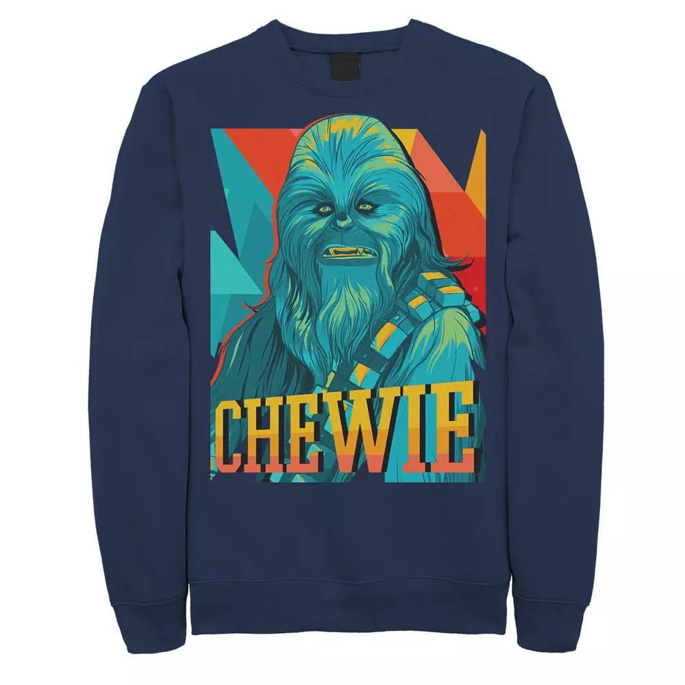 Men's Star Wars Chewie Retro Portrait Sweatshirt, Size: XL, Blue Product Image