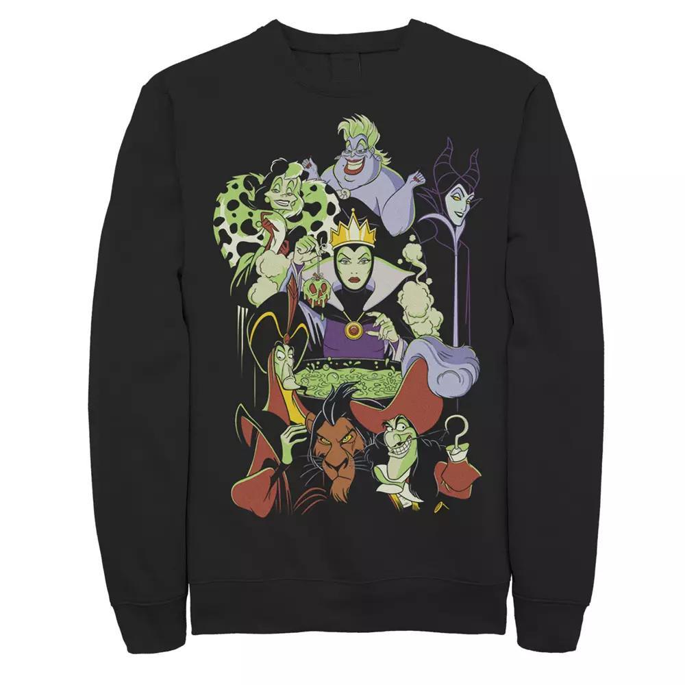 Disney Villains Men's Cauldron Group Shot Sweatshirt, Size: Large, Black Product Image