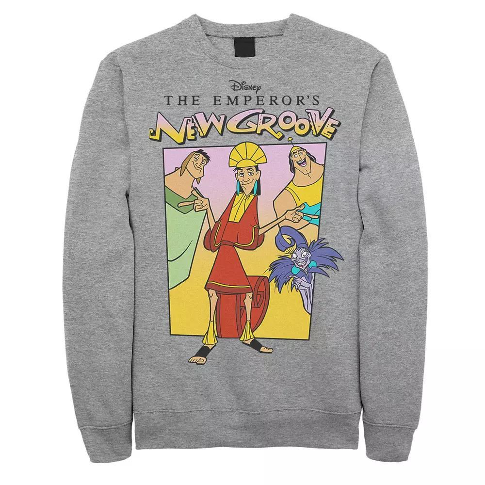 Disney's The Emperor's New Groove Men's Portrait Poster Fleece, Size: 3XL, Athletic Grey Product Image