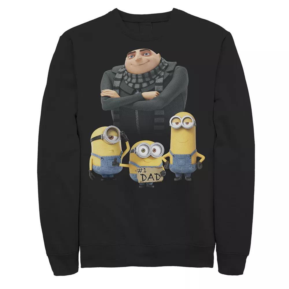 Men's Despicable Me Minions Count Dracula Portrait Sweatshirt, Size: Large, Black Product Image