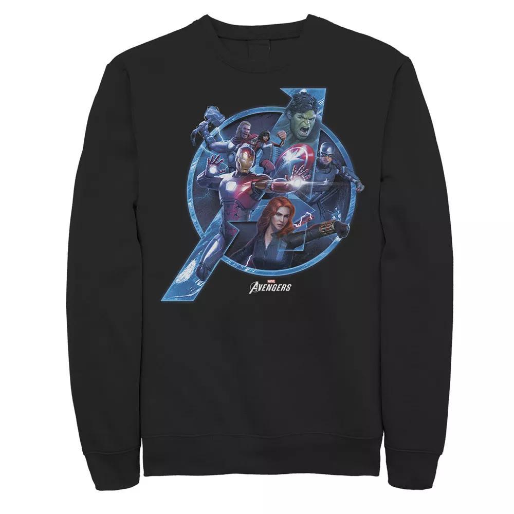 Men's Marvel Avengers A Team Sweatshirt, Size: XXL, Black Product Image