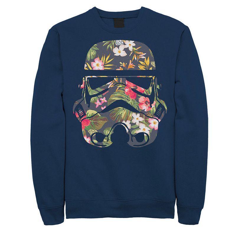 Big & Tall Star Wars Stormtrooper Flower Filled Helmet Fleece Sweatshirt, Men's, Size: 3XL, Black Product Image