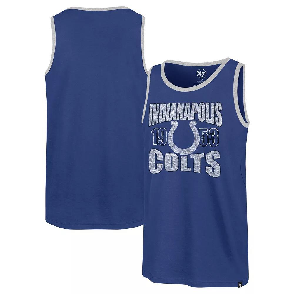Men's '47 Royal Indianapolis Colts Upload Franklin Tank Top, Size: XL, Blue Product Image