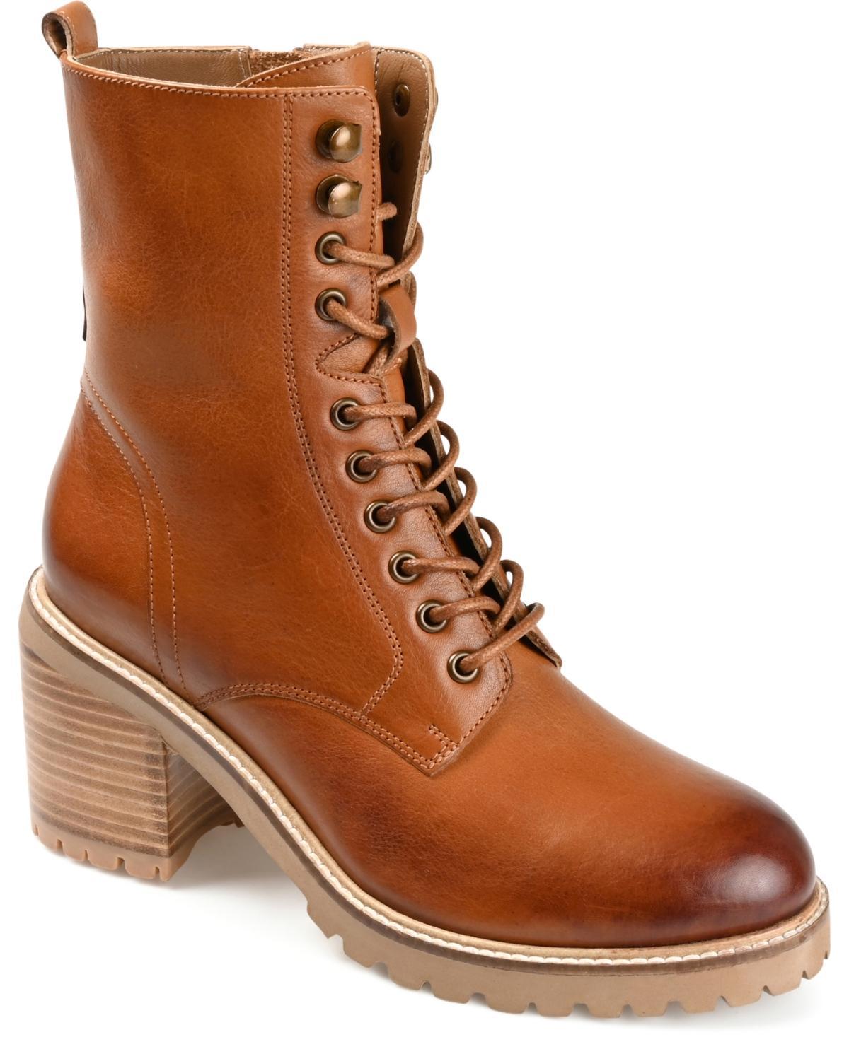 Journee Signature Malle Tru Comfort Foam Womens Leather Combat Boots Green Product Image