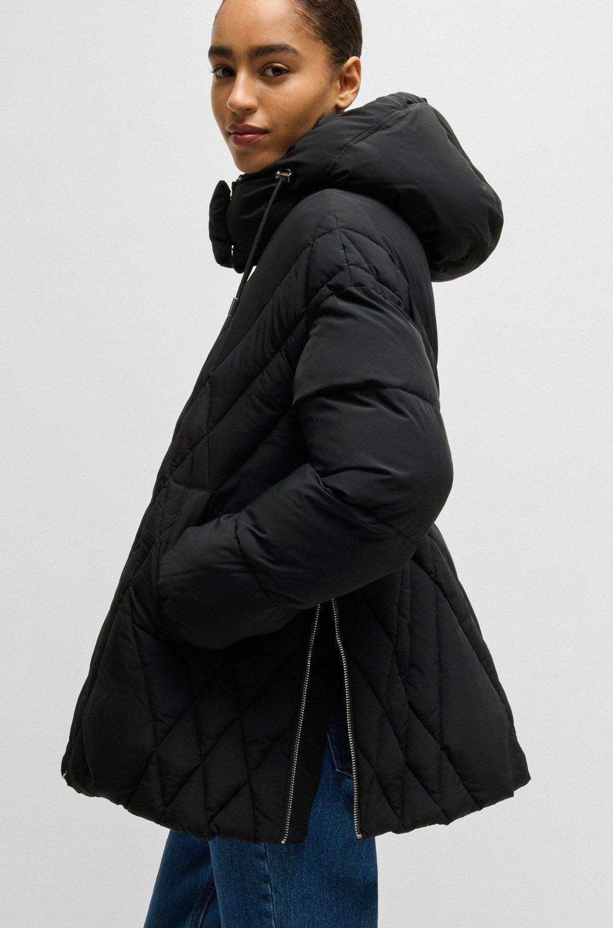 BOSS - Water-repellent jacket with seasonal quilting - Black Product Image