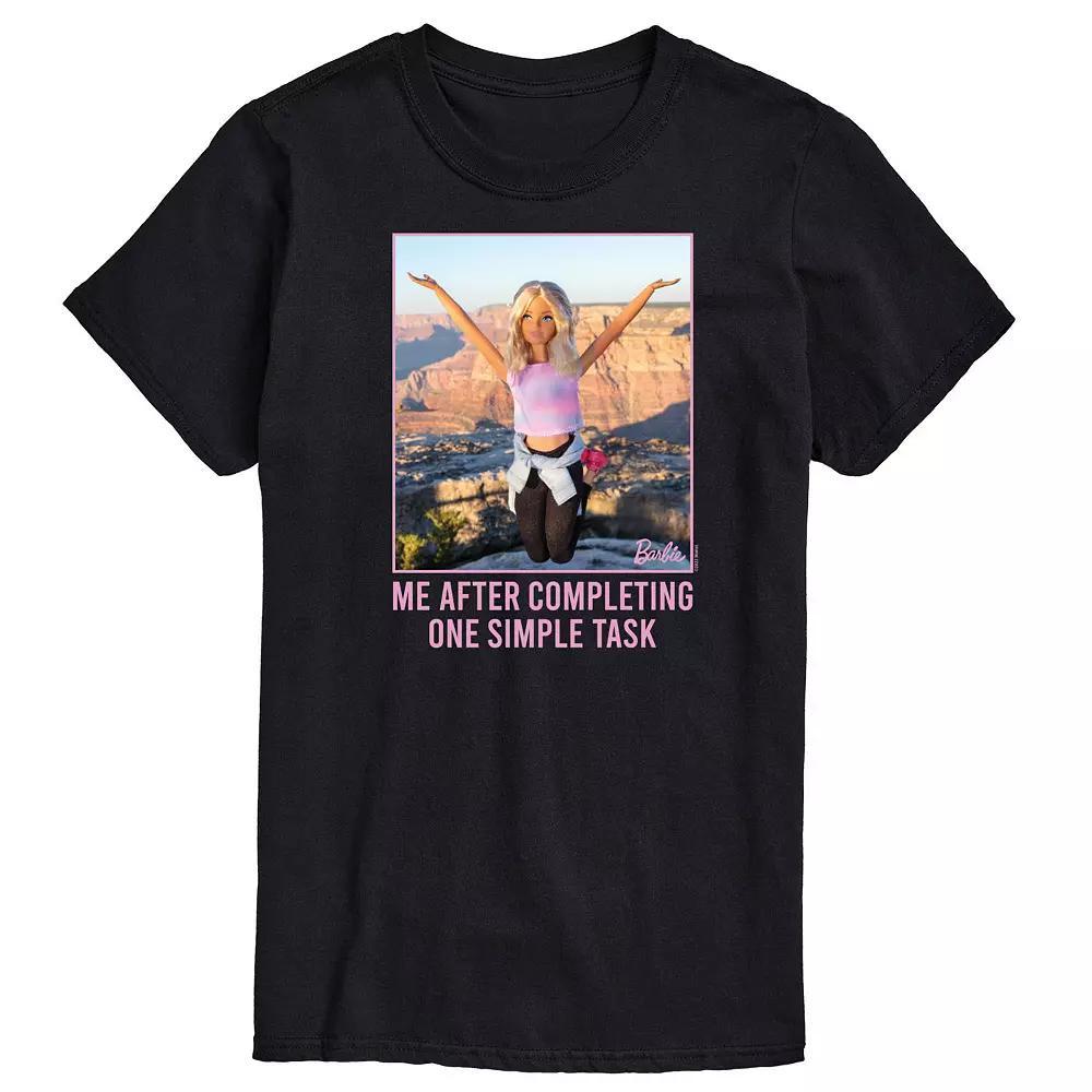 Big & Tall Barbie One Simple Task Graphic Tee, Mens Product Image