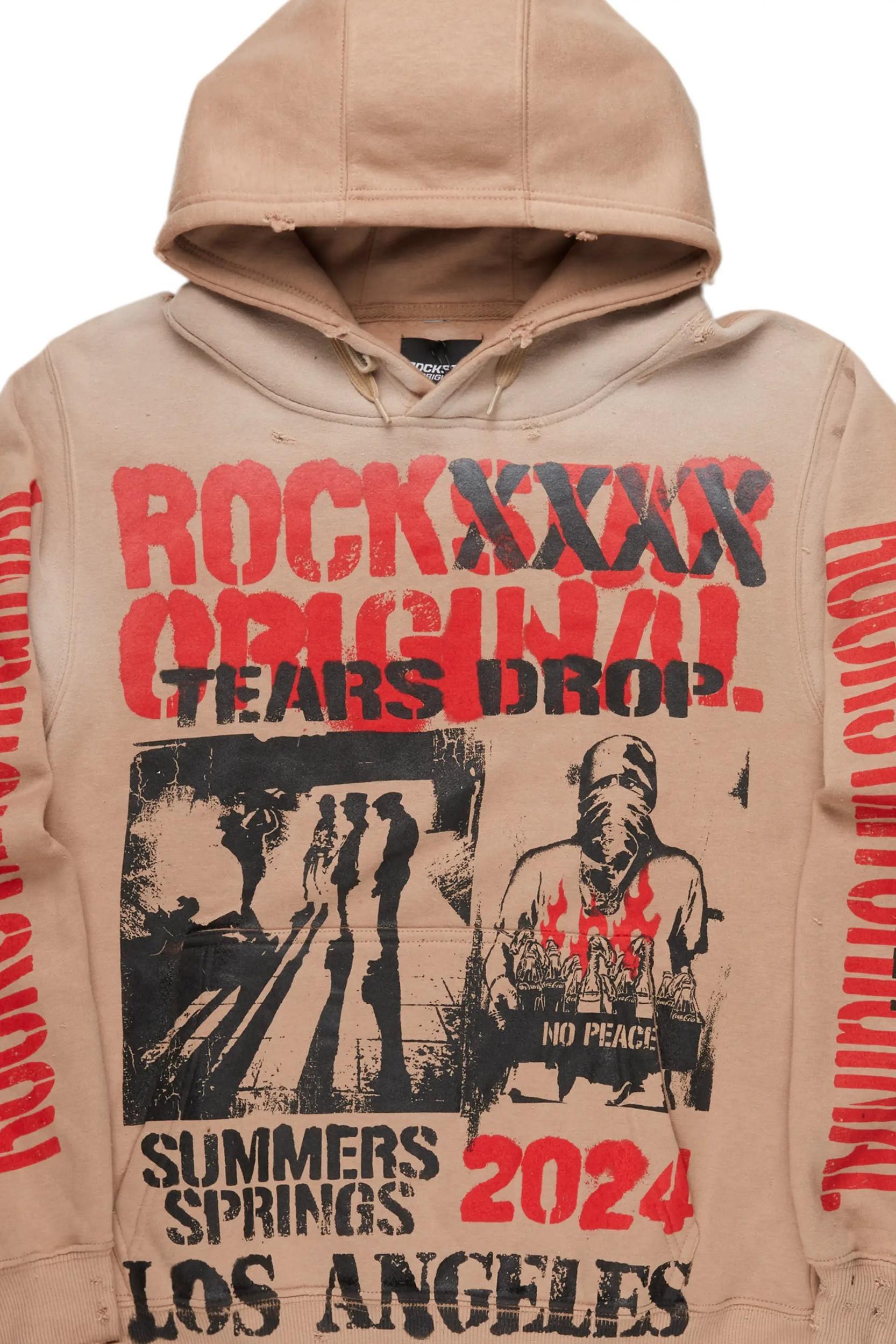 Lamani Beige Oversized Hoodie Female Product Image
