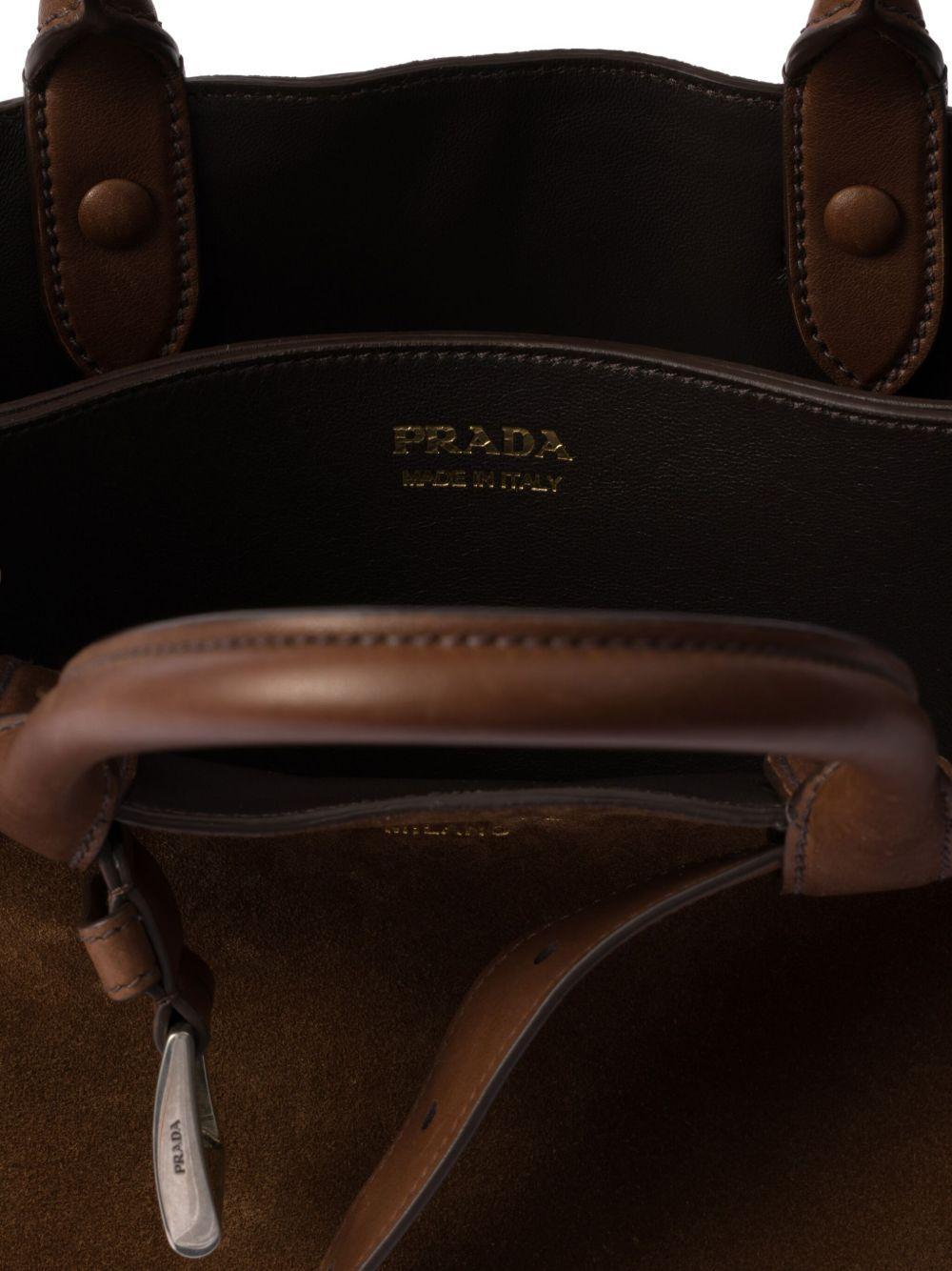 medium Buckle belt-detail suede bag Product Image