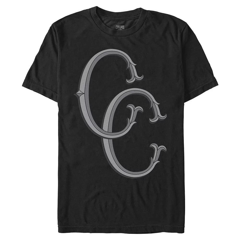 Men's Crooks And Castle C's Graphic Tee, Size: XXL, Black Product Image