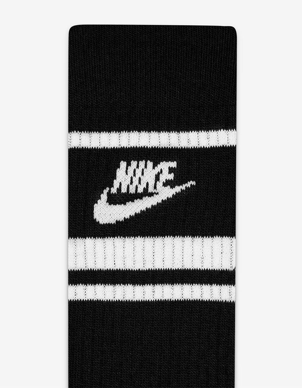 NIKE Sportswear Dri-FIT Everyday Essential 3 Pack Mens Crew Socks - BLK/WHT Product Image