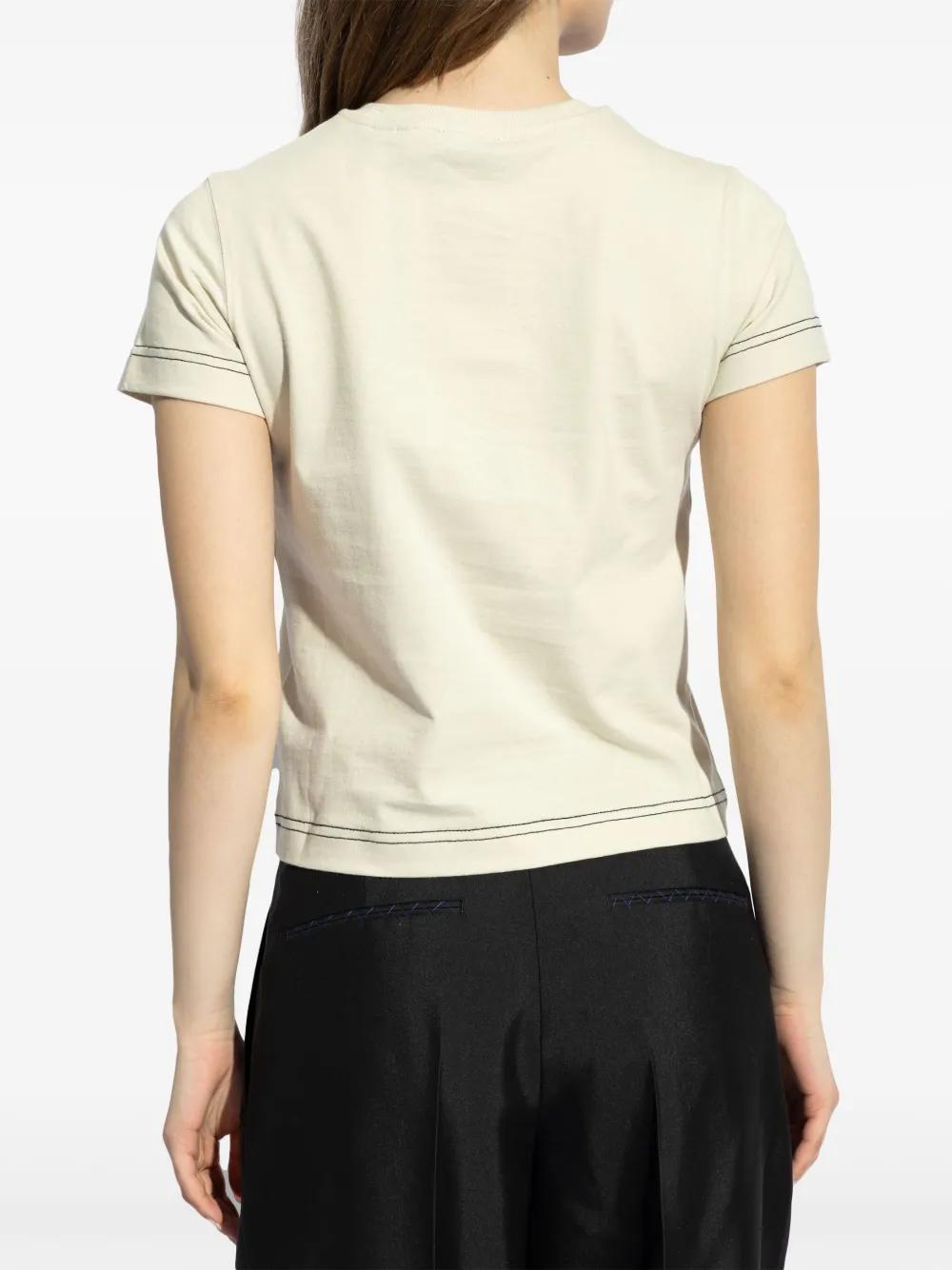 logo-embroidered crop top Product Image