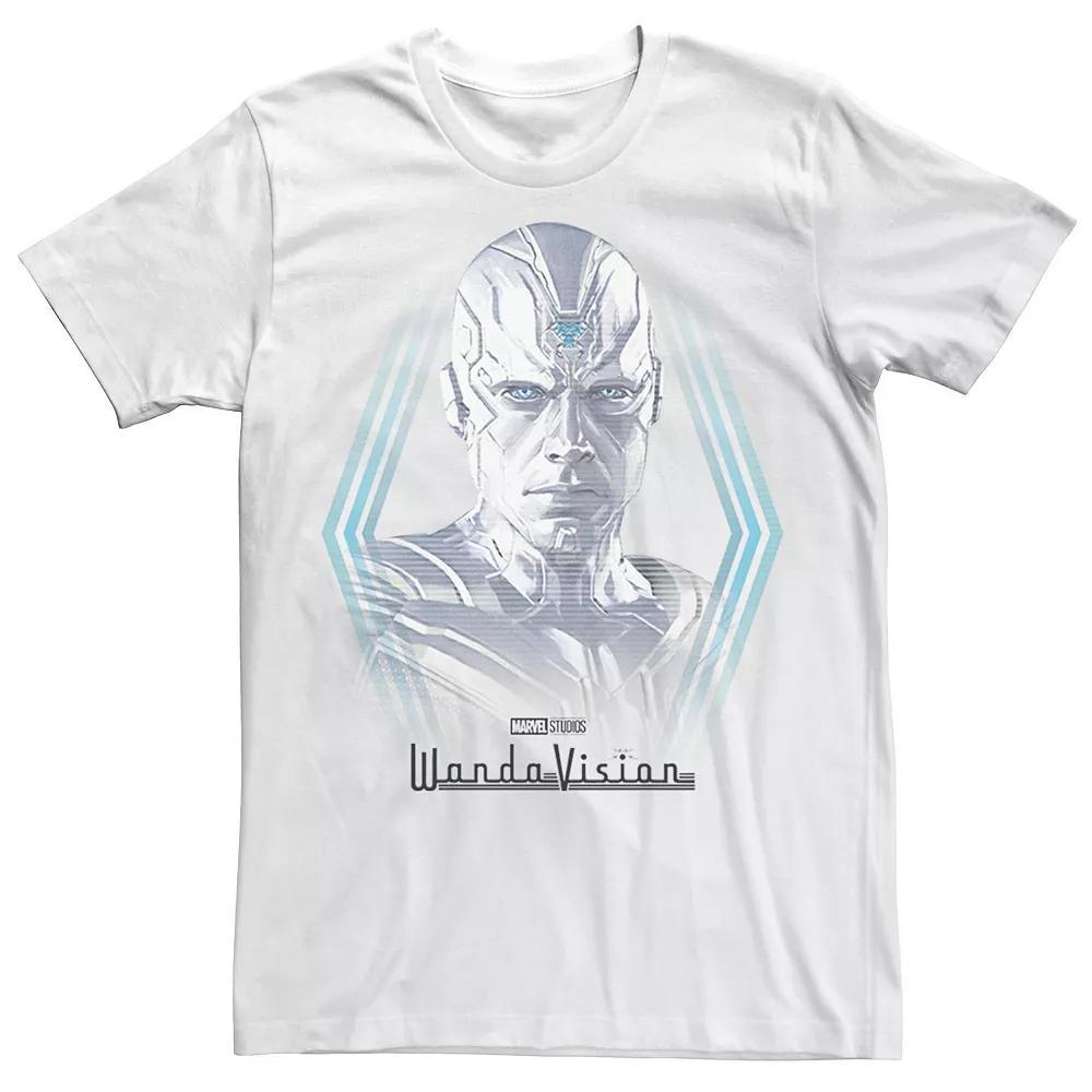 Men's Marvel WandaVision Vision White Appearance Portrait Tee, Size: Medium Product Image