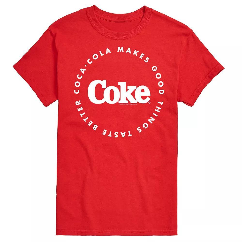 Men's Coca-Cola Things Taste Better Graphic Tee, Size: XL Tall, Blue Product Image