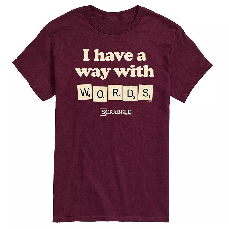 Mens Scrabble I Have a Way With Words Graphic Tee by Hasbro Blue Product Image