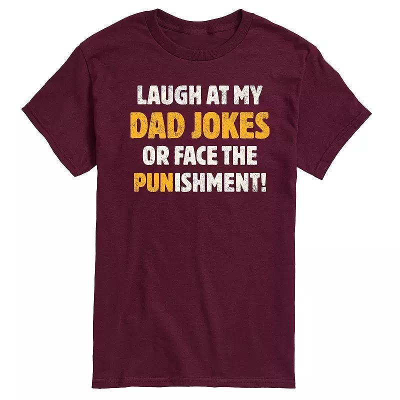 Mens Dad Jokes Punishment Graphic Tee Product Image